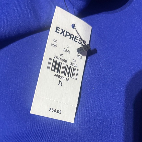 Express Royal Blue Square Neck Tank Top - Picture 3 of 3